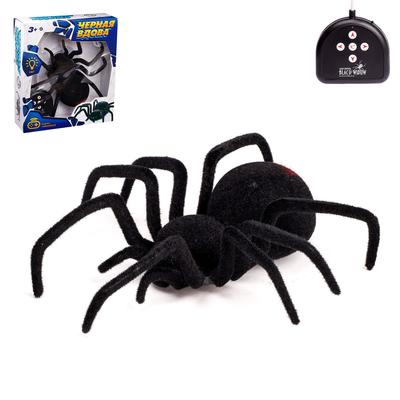 Паук радиоуправляемый «Чёрная вдова», световые эффекты, работает от батареек, уценка