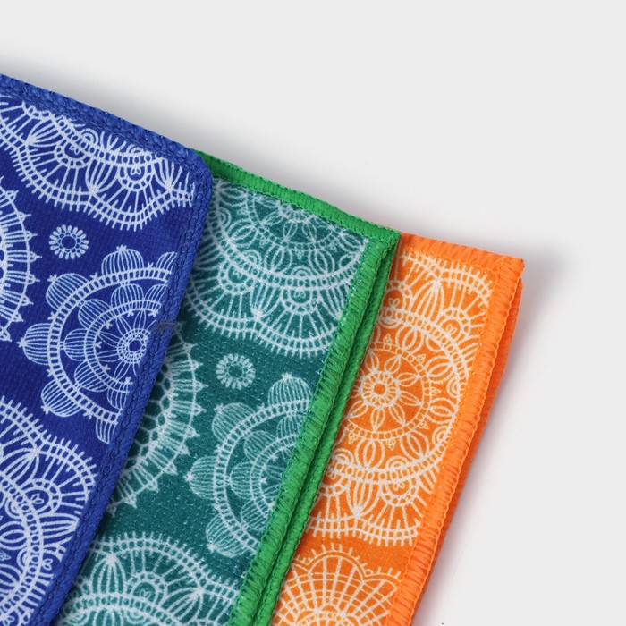Салфетка микрофибра Доляна «Индия», 29×29 см, цвет МИКС - фото 1898389074