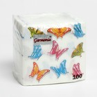 Салфетки бумажные Гармония цвета Бабочка, 100 листов - фото 9260295