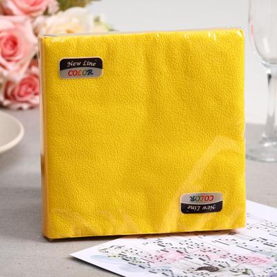 Салфетки бумажные New line FRESCO «Желтый», 2 слоя, 33×33 см, 20 шт.