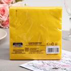 Салфетки бумажные New line FRESCO «Желтый», 2 слоя, 33×33 см, 20 шт. - Фото 2