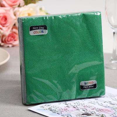 Салфетки бумажные New line FRESCO «Тёмно-зеленый», 2 слоя, 33×33 см, 20 шт.