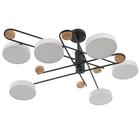 Люстра 625356/6 LED 78Вт 3 режима 3000-6000К черный-белый 96х96х33 см BayerLux - фото 23331284