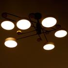 Люстра 625356/6 LED 78Вт 3 режима 3000-6000К черный-белый 96х96х33 см BayerLux - фото 23331285