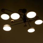 Люстра 625356/6 LED 78Вт 3 режима 3000-6000К черный-белый 96х96х33 см BayerLux - фото 23331286