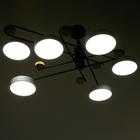 Люстра 625356/6 LED 78Вт 3 режима 3000-6000К черный-белый 96х96х33 см BayerLux - фото 23331287