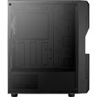 Корпус Aerocool Menace Saturn FRGB-G-BK-v1, без БП, ATX, Midi-Tower, черный - Фото 6