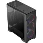 Корпус Aerocool Ore Saturn FRGB-G-BK-v1, без БП, ATX, Midi-Tower, черный - фото 51298683