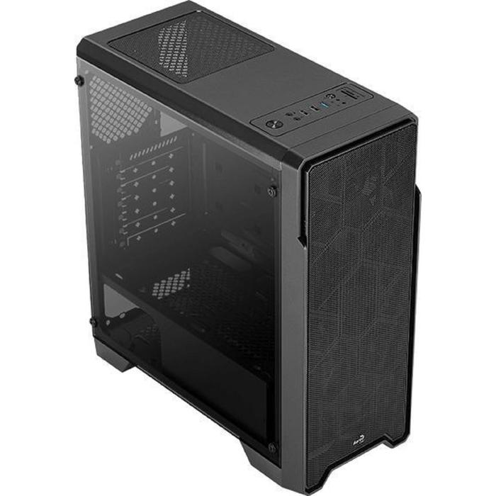 Корпус Aerocool Ore Saturn FRGB-G-BK-v1, без БП, ATX, Midi-Tower, черный - фото 51298685