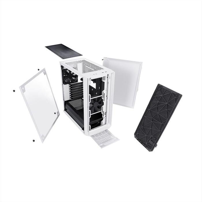 Корпус Fractal Design Meshify C TG, без БП, ATX, Midi-Tower, белый - фото 51298793