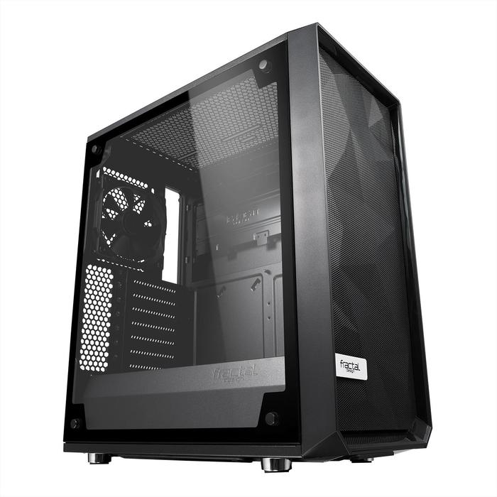 Корпус Fractal Design Meshify С Blackout TG Light, без БП, ATX, Midi-Tower, черный - Фото 1