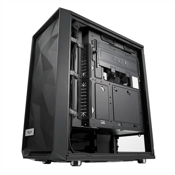 Корпус Fractal Design Meshify С Blackout TG Light, без БП, ATX, Midi-Tower, черный - фото 51298825