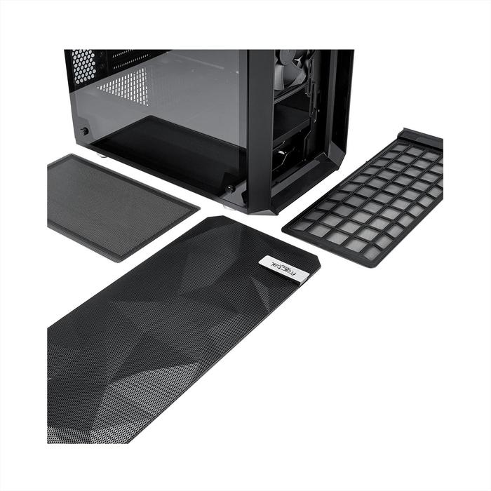 Корпус Fractal Design Meshify С Blackout TG Light, без БП, ATX, Midi-Tower, черный - фото 51298830