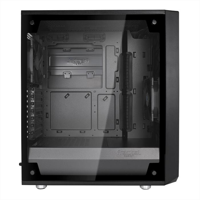 Корпус Fractal Design Meshify С Blackout TG Light, без БП, ATX, Midi-Tower, черный - фото 51298818