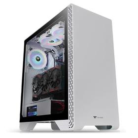 Корпус Thermaltake S300 TG Snow, без БП, ATX, Midi-Tower, белый