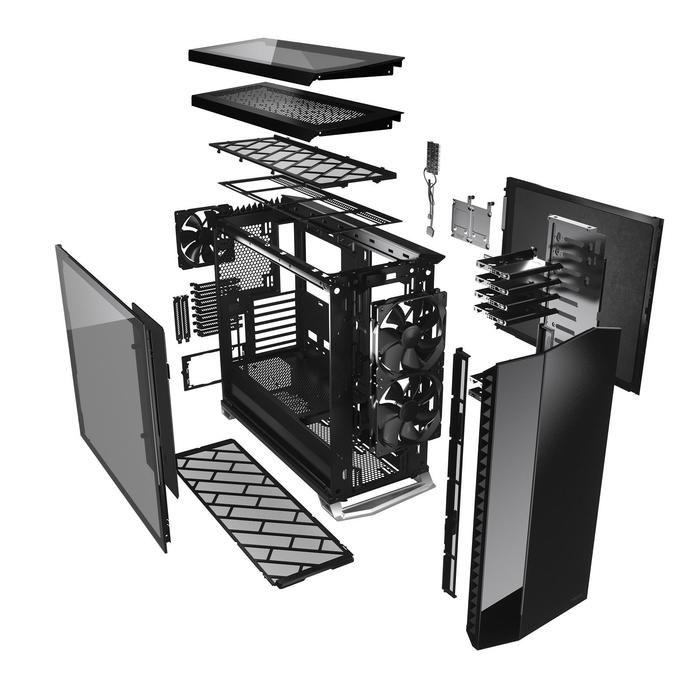 Корпус Fractal Design Vector RS Blackout TG, без БП, E-ATX, Full-Tower, чёрный - фото 51299016