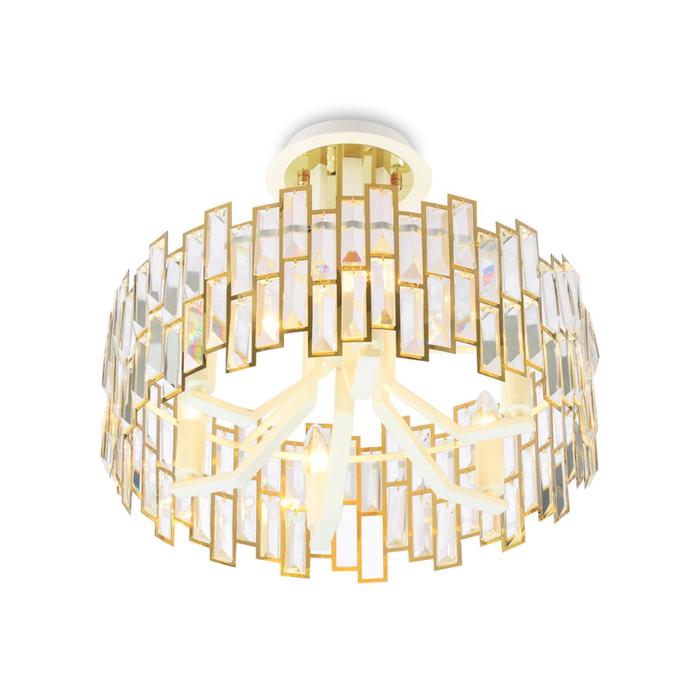 Люстра Ambrella light Traditional, 6x40Вт E14, цвет золото, белый