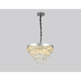 Люстра Ambrella light Traditional, 6x40Вт E14, цвет серебро