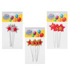 Топпер «Звезда», набор 6 шт., цвета МИКС - фото 21194341