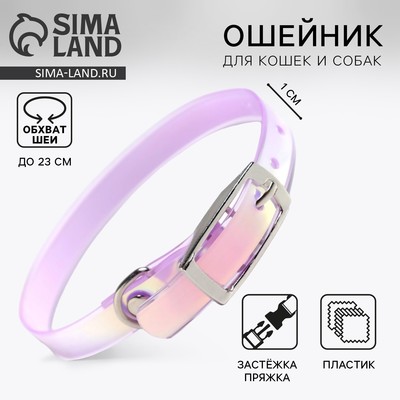 Ошейник для собак и кошек с фастексом «Неон», 30×1 см