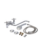 Смеситель для ванны Accoona A7182G, двухрычажный, белый/хром - Фото 3