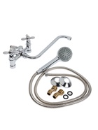 Смеситель для ванны Accoona A7182G, двухрычажный, белый/хром - Фото 8