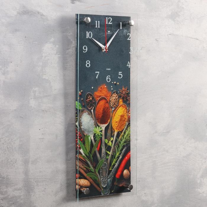 Часы-картина настенные "Веер из специй", плавный ход, 50 х 20 см - фото 1902808338