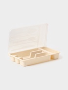 Лоток для столовых приборов с крышкой Доляна, 4 секции, пластик, 30×18×4.5 см, молочный - Фото 2