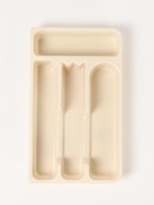 Лоток для столовых приборов с крышкой Доляна, 4 секции, пластик, 30×18×4.5 см, молочный - Фото 3