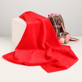 Лоскут для рукоделия, 50 × 50 см, мех, цвет красный