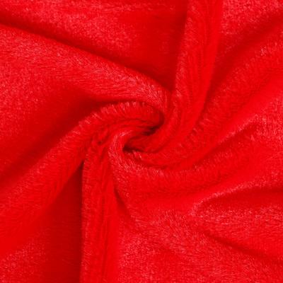 Ткань для рукоделия, мех, красная, лоскут 50×50 см