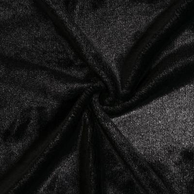 Ткань для рукоделия, мех, чёрная, лоскут 50×50 см