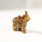Сувенир полистоун "Бронзовый слоник с попоной из арабского ковра" МИКС 6х5,5х2,5 см - Фото 3