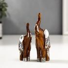 Набор фигурок полистоун «Два слоника под дерево в серебристой попоне», 2 шт., 11×8×3.2 см - Фото 2