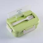 Ланч бокс с отделениями для еды, контейнер для еды, 1.1 л, 21.5 х 7.6 х 15 см, микс - Фото 3