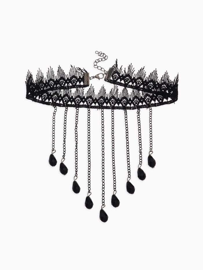 Чокер «Госпожа» вытянутые бусины, цвет чёрный, L=31 см - Фото 1