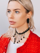 Чокер «Госпожа» вытянутые бусины, цвет чёрный, L=31 см - Фото 2