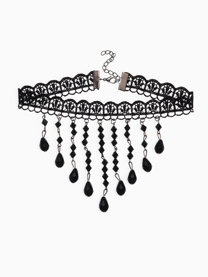 Чокер «Госпожа» россыпь бусин, цвет чёрный, L=31 см - Фото 1