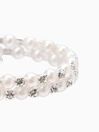 Браслет-пружинка «Жемчуг. Жемчужный ряд», d=6.5 см, стразы, белый в серебре - Фото 2