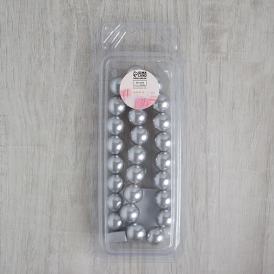 Подхват для штор «Бусы из жемчуга», d=1.5 см, 40±1 см, серый