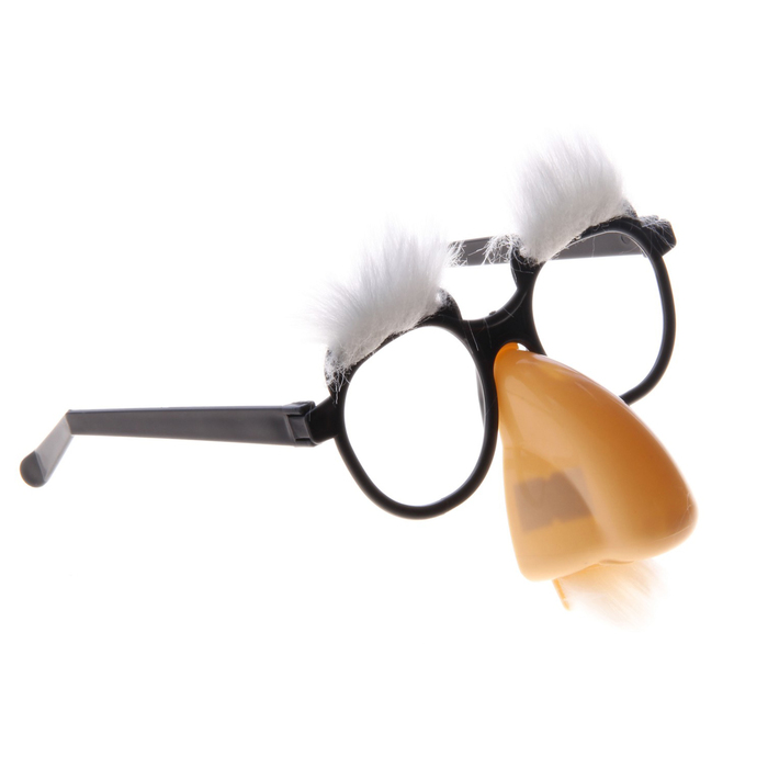 Карнавальные очки-маска, брови, большой нос, 17 × 4 × 19 см, МИКС - Фото 1