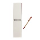 Блокнот А6 30л на гребне с ручкой крафт с красным - Фото 2