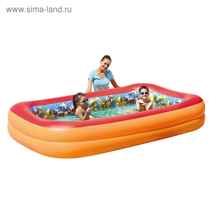 Бассейн надувной "Поиски сокровищ", с 3D рисунком, 262 x 175 x 51 см, стерео-очки, от 6 лет - Фото 1