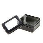 Коробка квадратная с окном 8,5 х 8,5 см черная - Фото 2