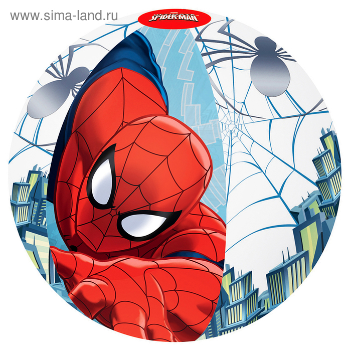 Мяч пляжный Spider-Man, d=51 см, от 2 лет, 98002 Bestway - Фото 1