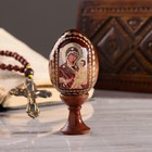Сувенир Яйцо на подставке икона "Божья Матерь Тихвинская" - Фото 1