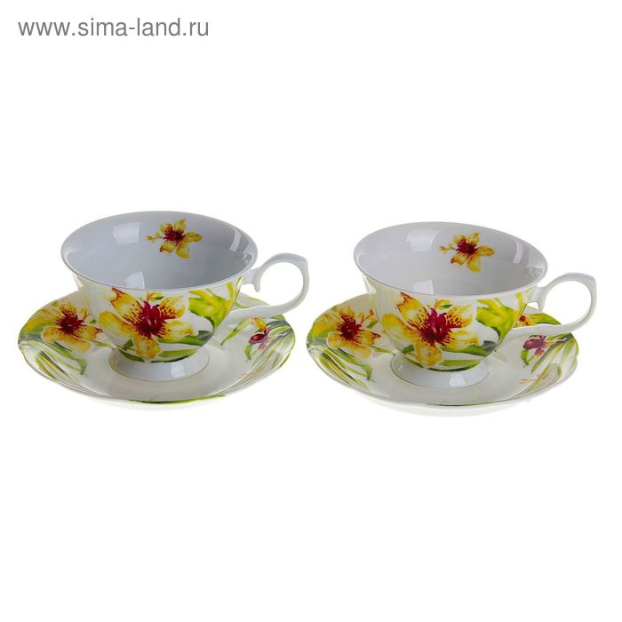 Сервиз чайный "Ирэн", 4 предмета: 2 чашки 250 мл, 2 блюдца - Фото 1