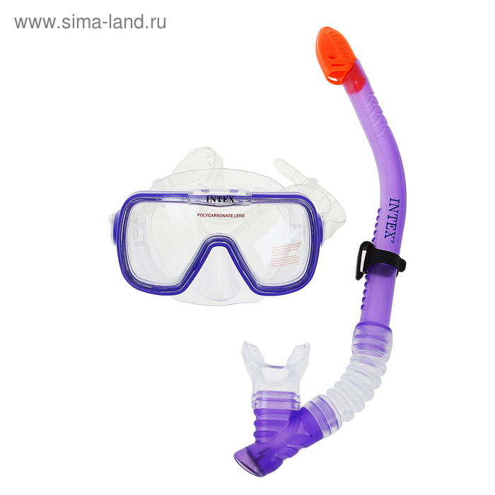 Набор для подводного плавания «Волна», 2 предмета: маска, трубка, от 8 лет INTEX - Фото 1