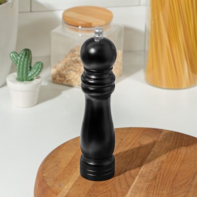 Мельница для специй Доляна «Дуновение леса», 21×4.5 см, керамический механизм, чёрная
