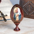 Сувенир Яйцо на подставке икона "Серафим Саровский" - фото 11802749